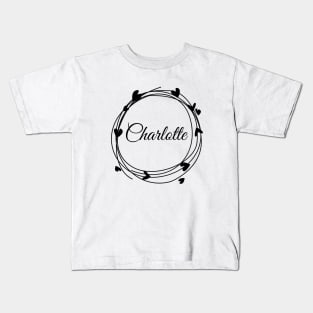Charlotte name cute design Kids T-Shirt